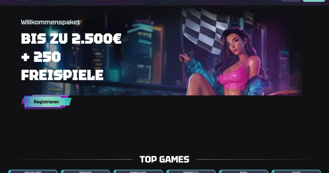 Casino-Lobby von needforslots.com: Slots auf der Startseite